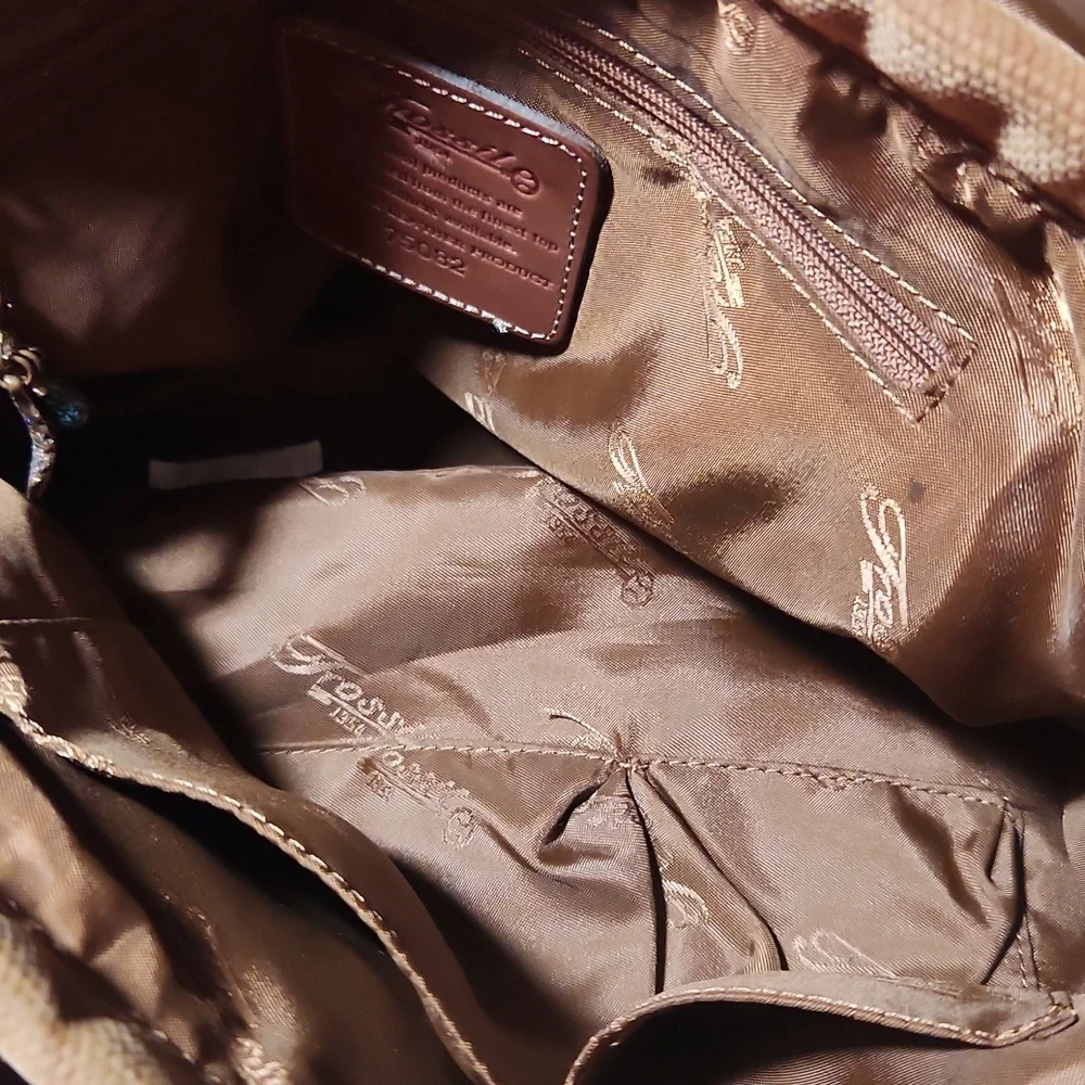 Fossil Tan Canvas and Leather Messenger Bag - Picture 14 of 14